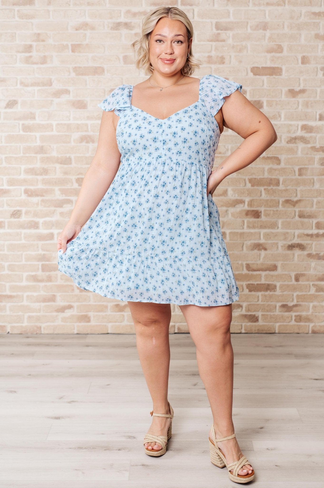 Big Rock Candy Mountain V - Neck Floral Dress - Loving God