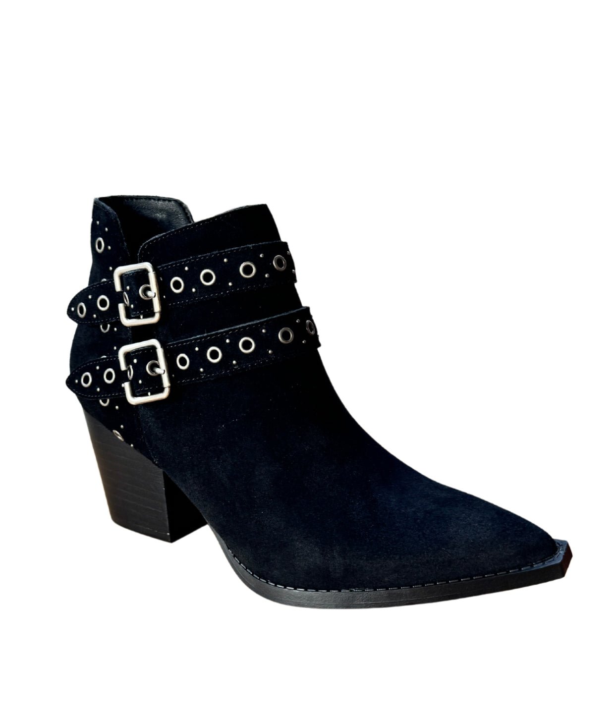 Elsa Leather Ankle Boot in Black - Loving God