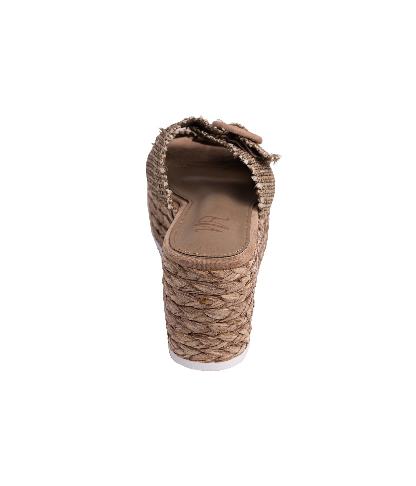 Eriwen Buckle Wedge in Taupe - Loving God