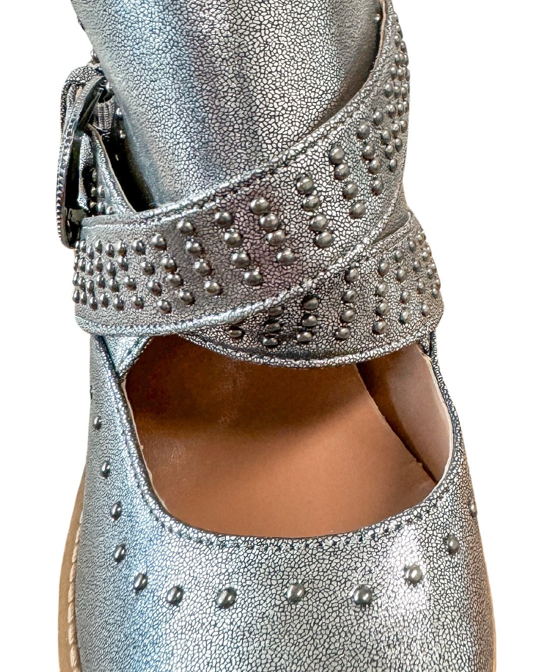 Fiona Ankle Boot in Silver - Loving God