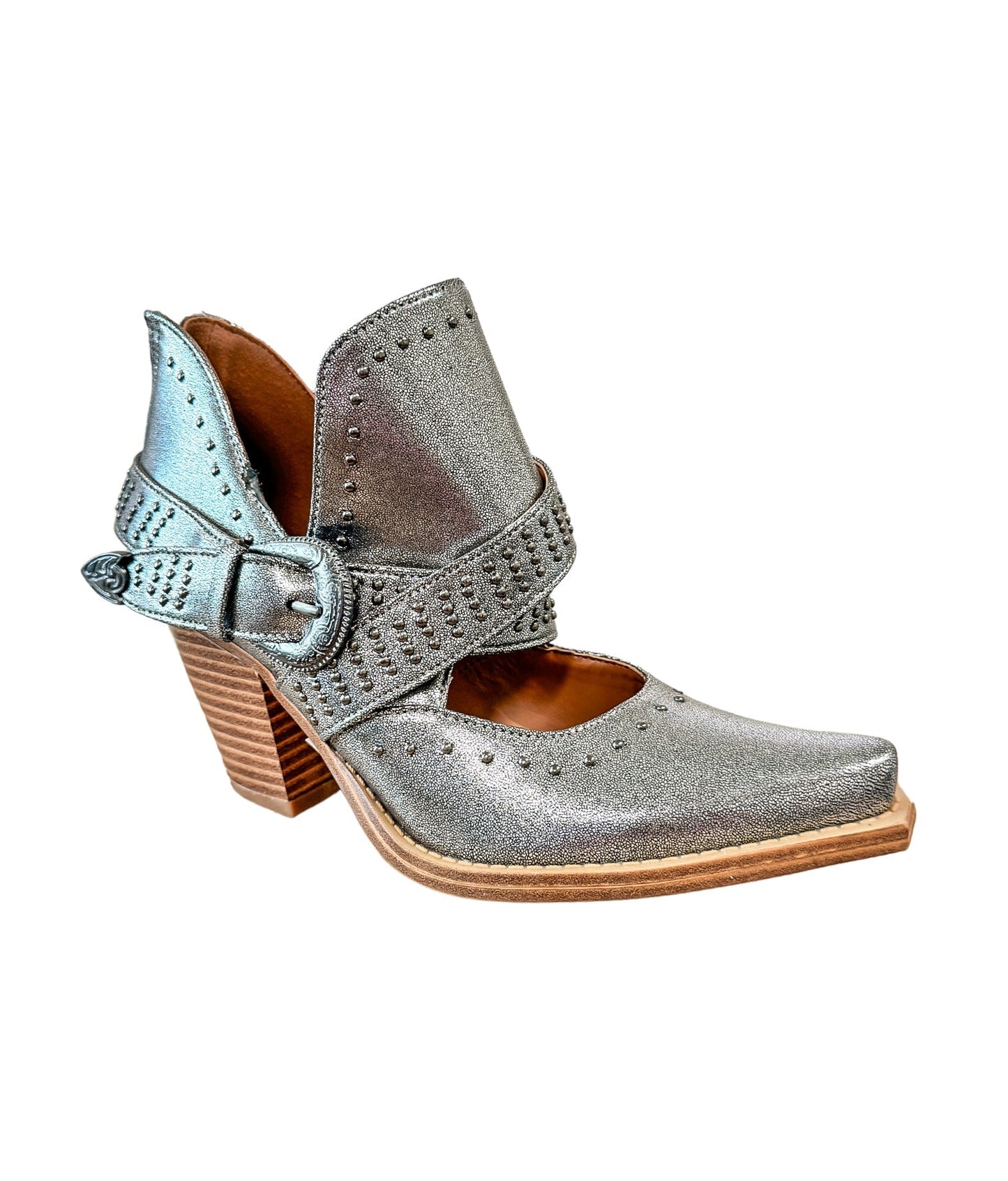 Fiona Ankle Boot in Silver - Loving God