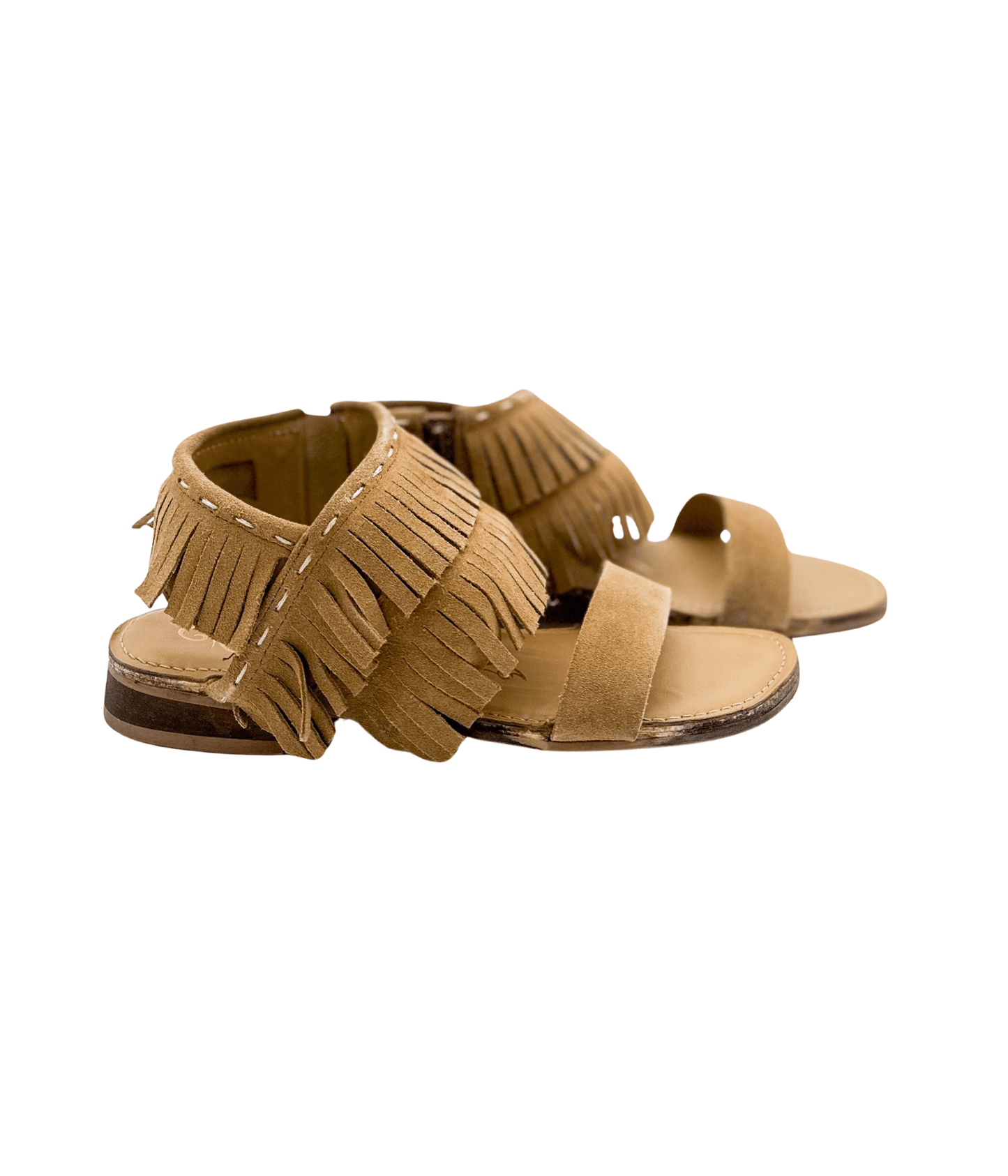 Fringe Star Sandal in Tan - Loving God