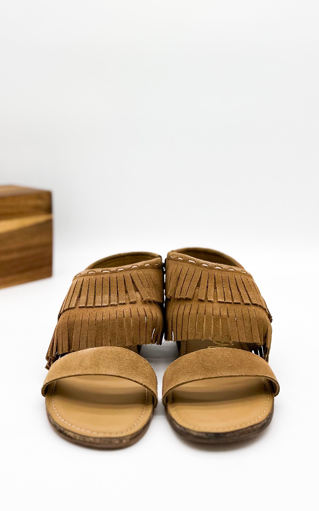 Fringe Star Sandal in Tan - Loving God