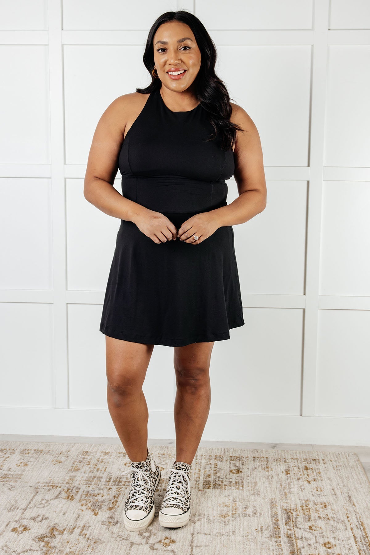 Gym and Tonic Butter Romper Dress in Black - Loving God