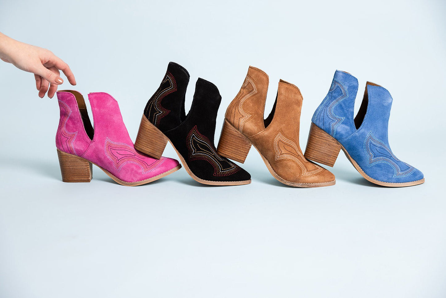 Journee Ankle Boots in Blue - Loving God