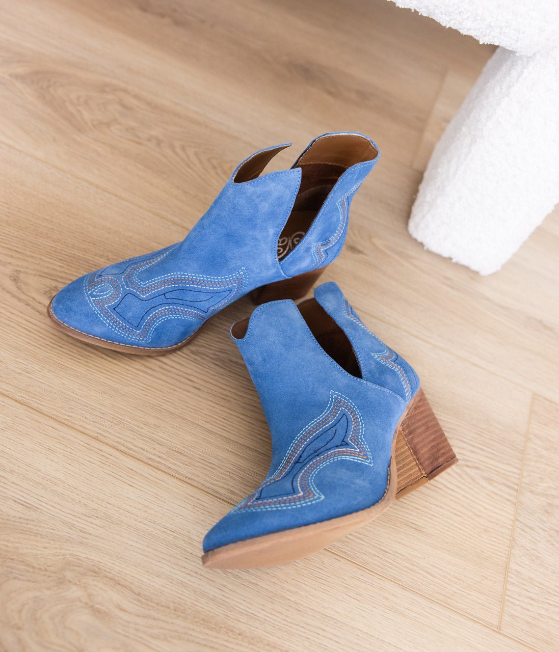 Journee Ankle Boots in Blue - Loving God