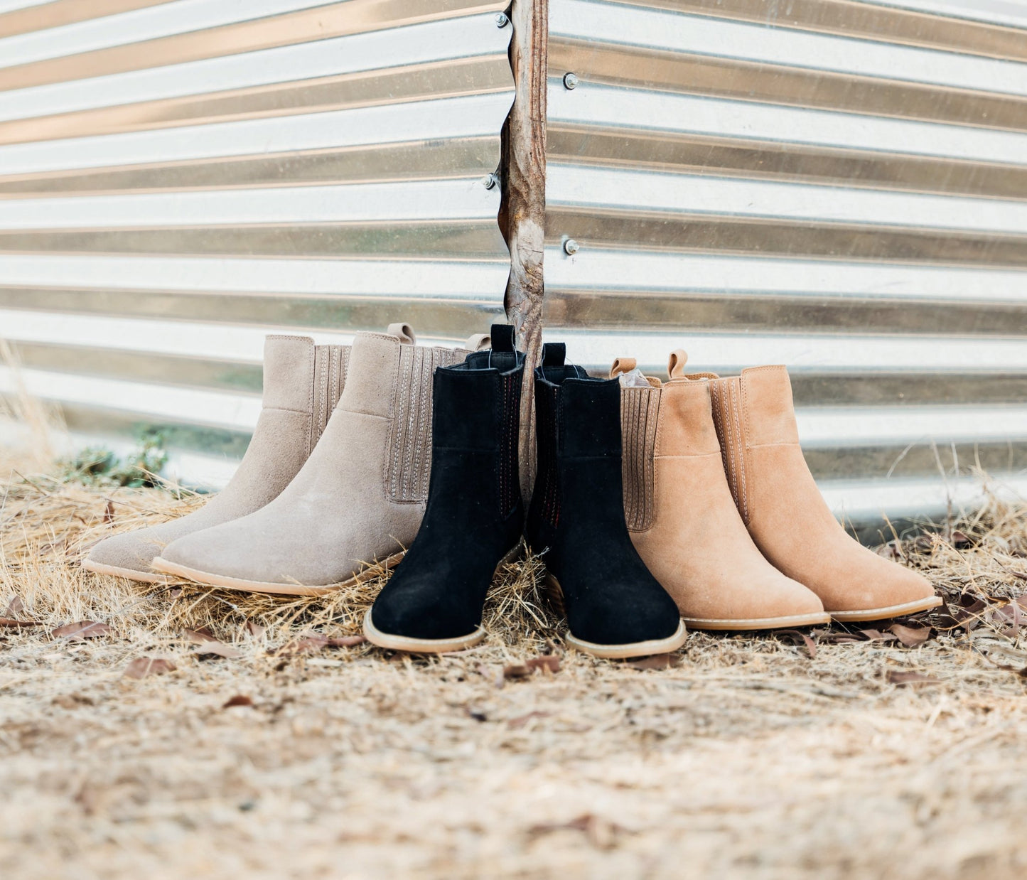Leonor Suede Ankle Boot in Taupe - Loving God