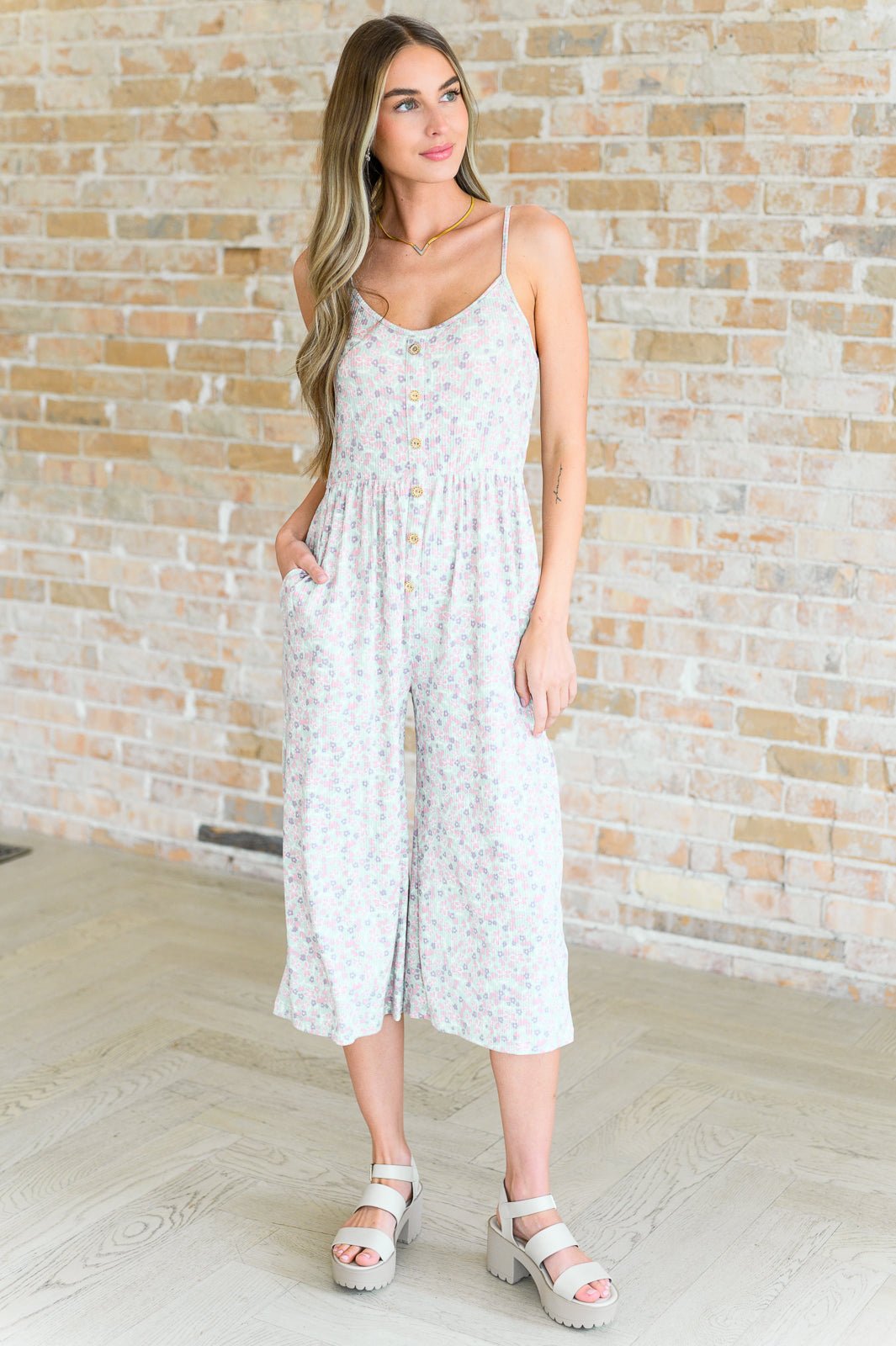 Lucky In Love Floral Jumpsuit - Loving God