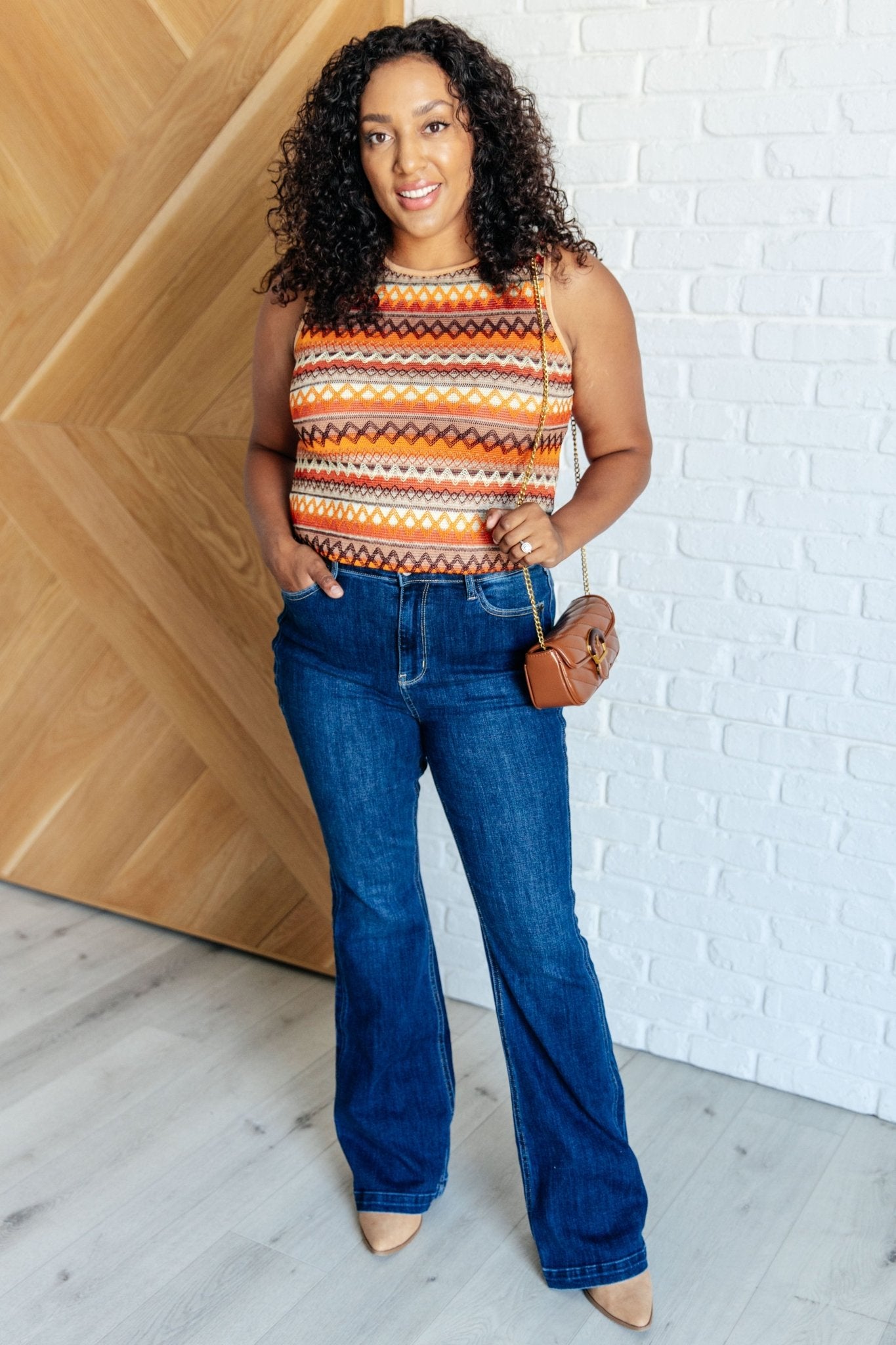 Mavis High Rise Side Seam Detail Flare Jeans - Loving God