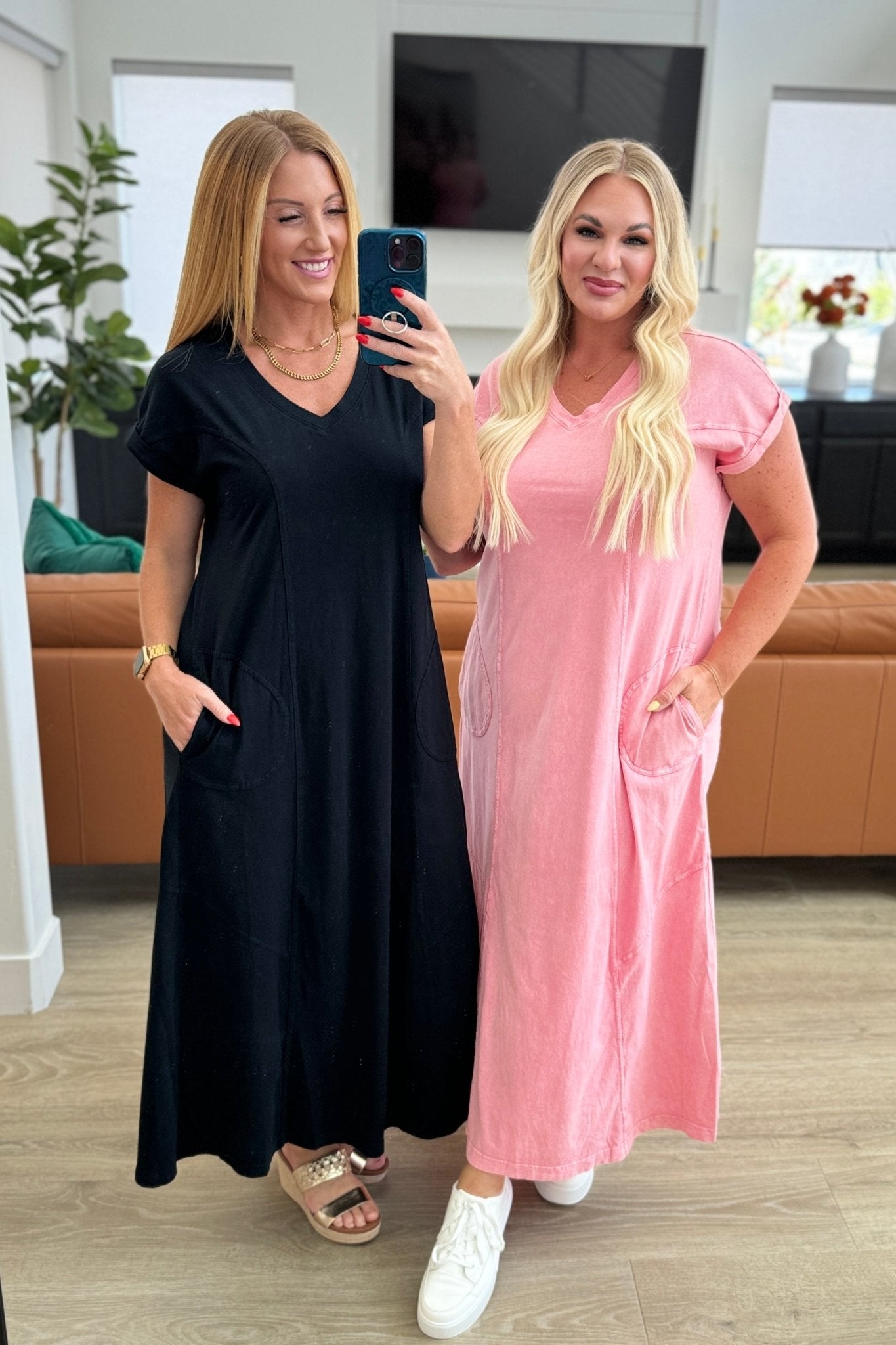 Modern Maritime Shift Maxi Dress in Black - Loving God