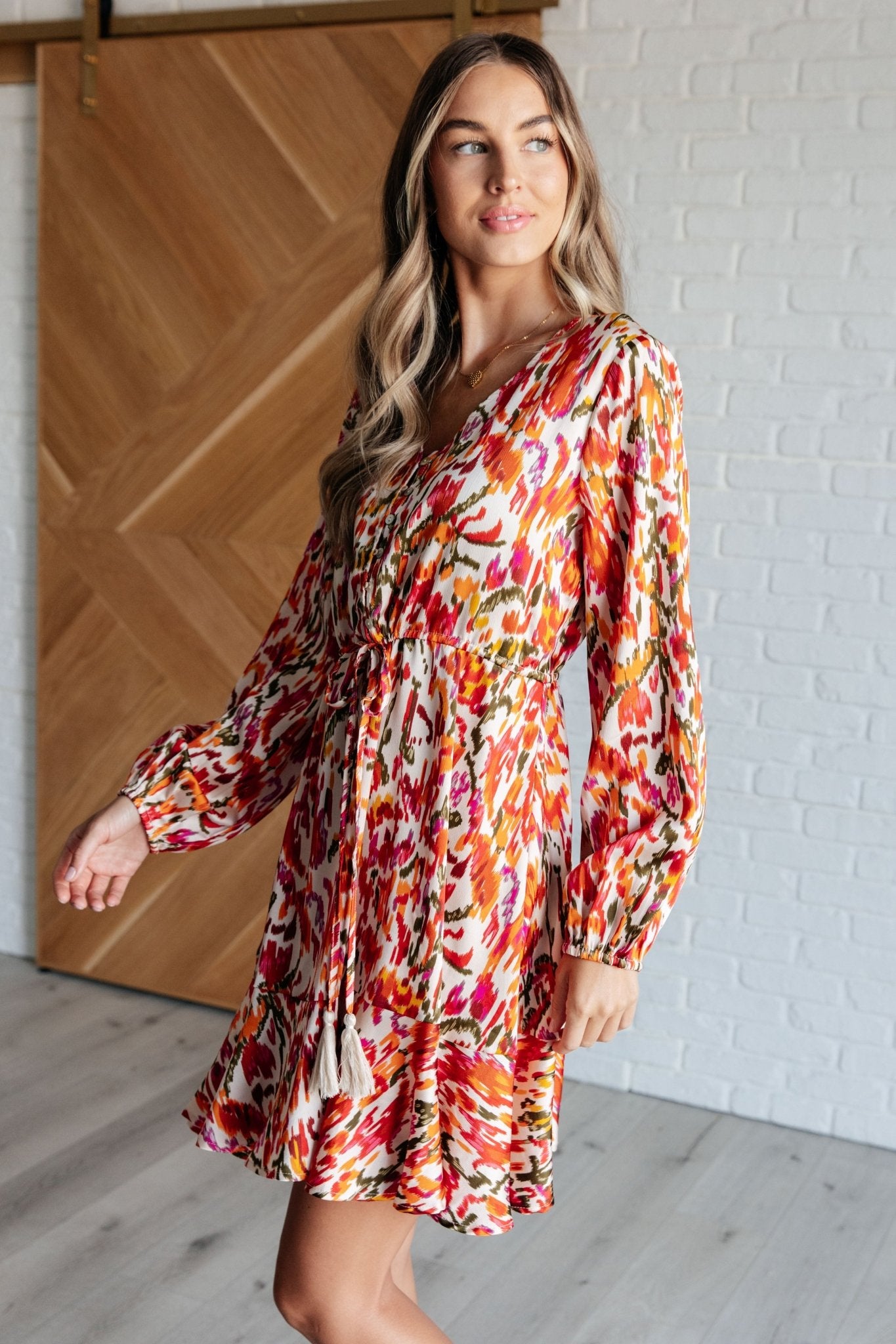 Once Upon a Dream V - Neck Balloon Sleeve Dress - Loving God