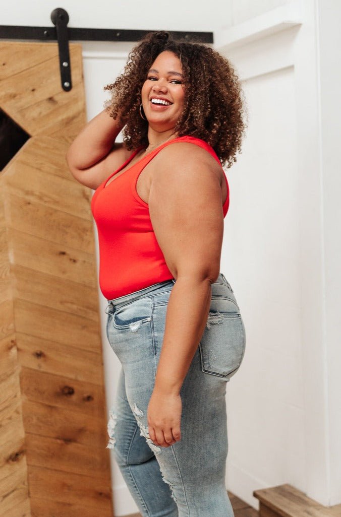 Stay Easy Tank In Cherry - Loving God