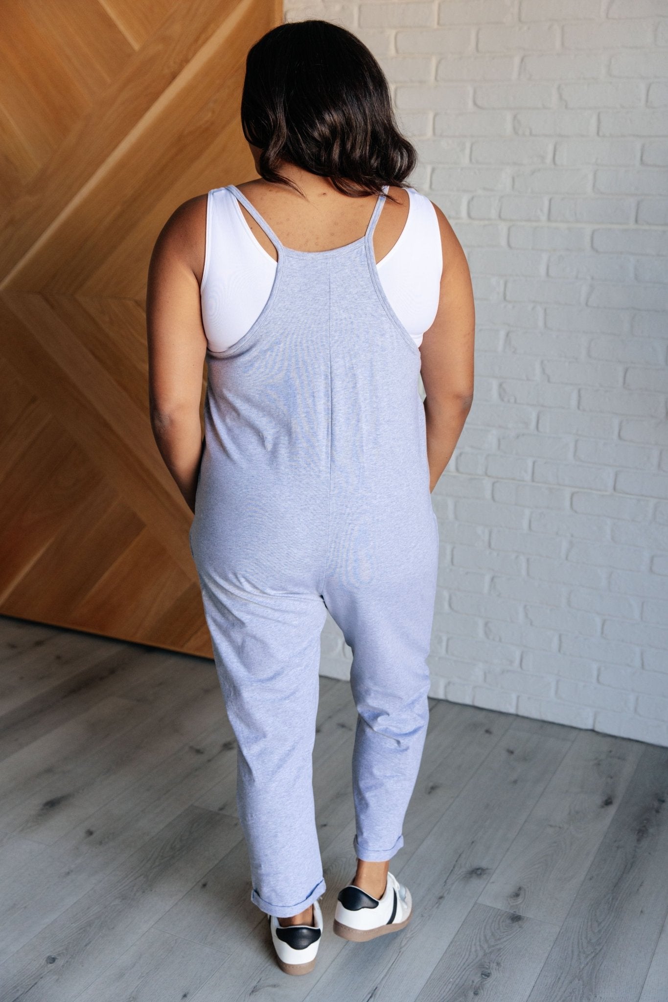 Totally Me Spaghetti Strap Jumpsuit in Heather Grey - Loving God