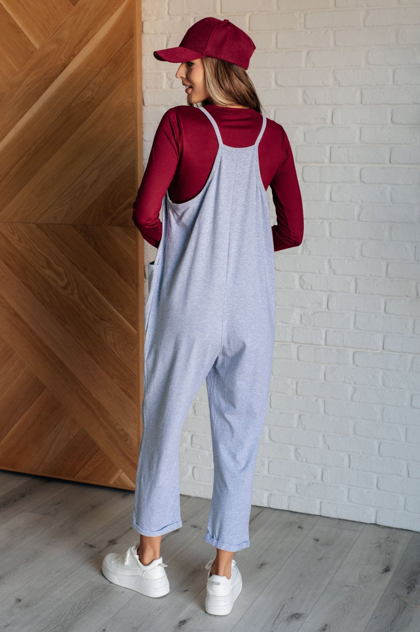 Totally Me Spaghetti Strap Jumpsuit in Heather Grey - Loving God