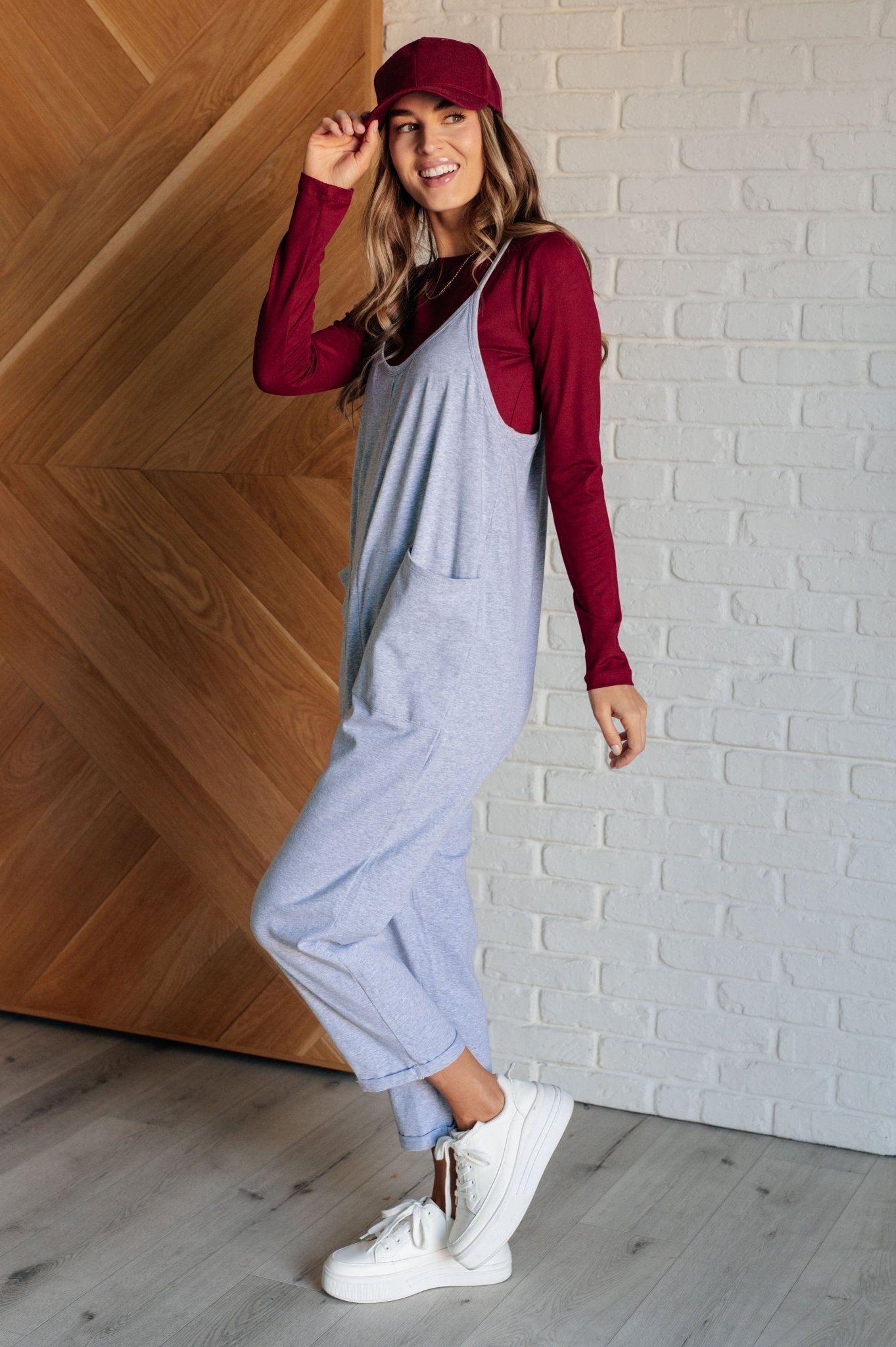 Totally Me Spaghetti Strap Jumpsuit in Heather Grey - Loving God