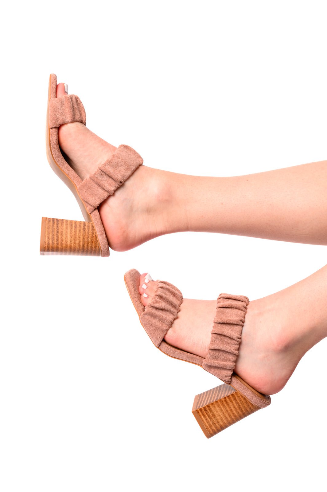 Tropic Like it's Hot Heels in Blush Suede - Loving God