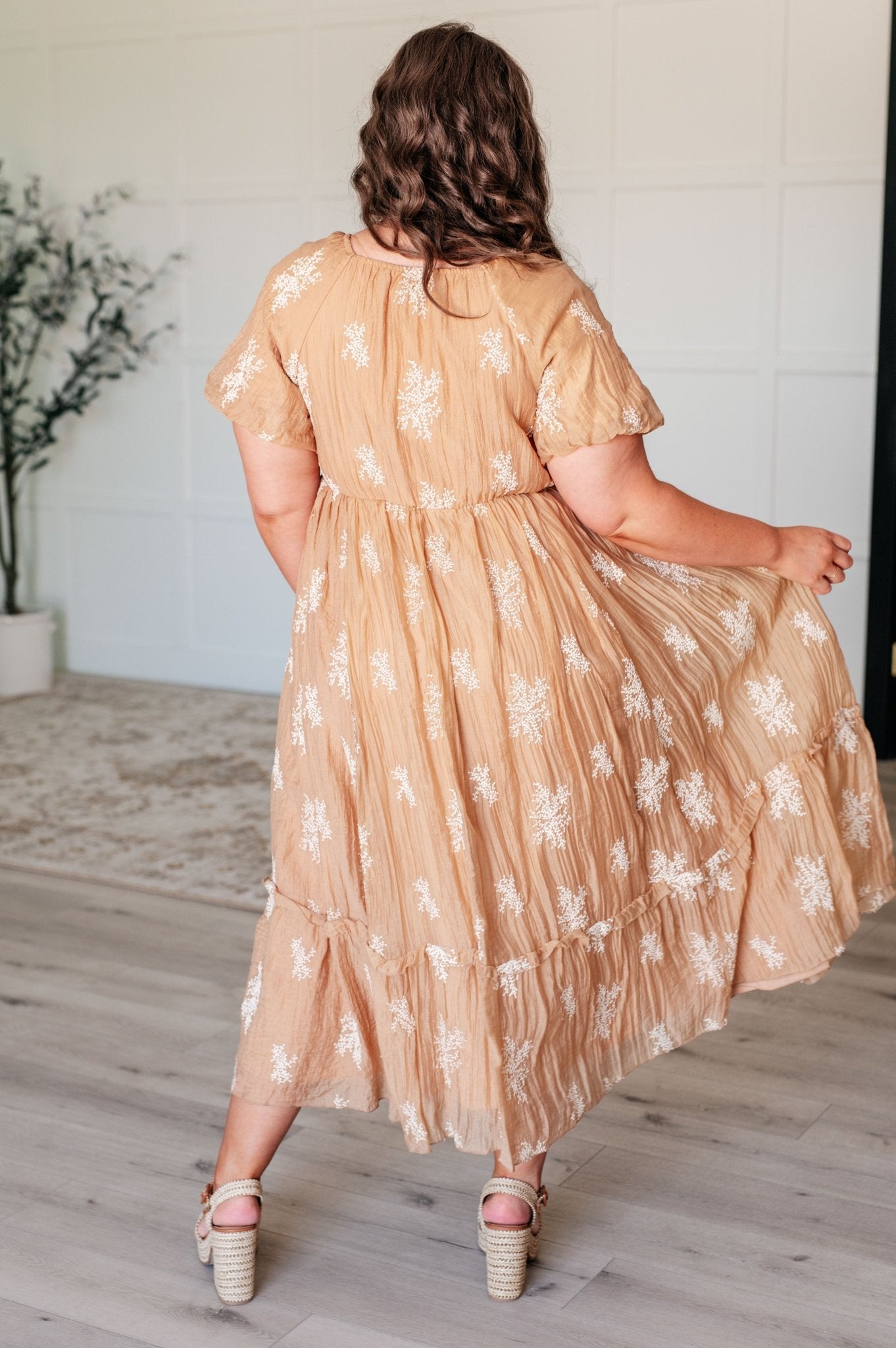 Trusting My Intuition Balloon Sleeve Dress in Camel - Loving God