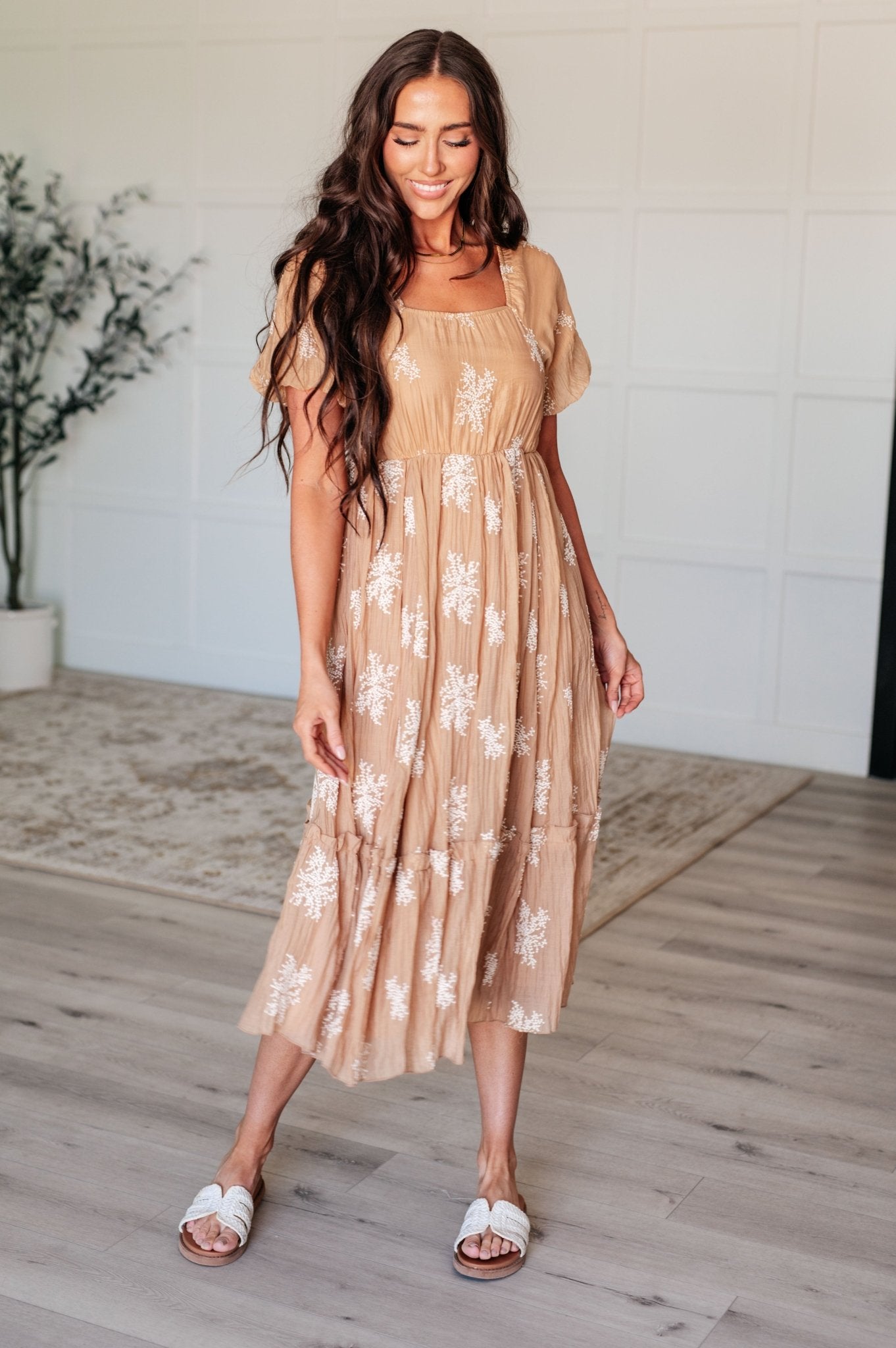 Trusting My Intuition Balloon Sleeve Dress in Camel - Loving God