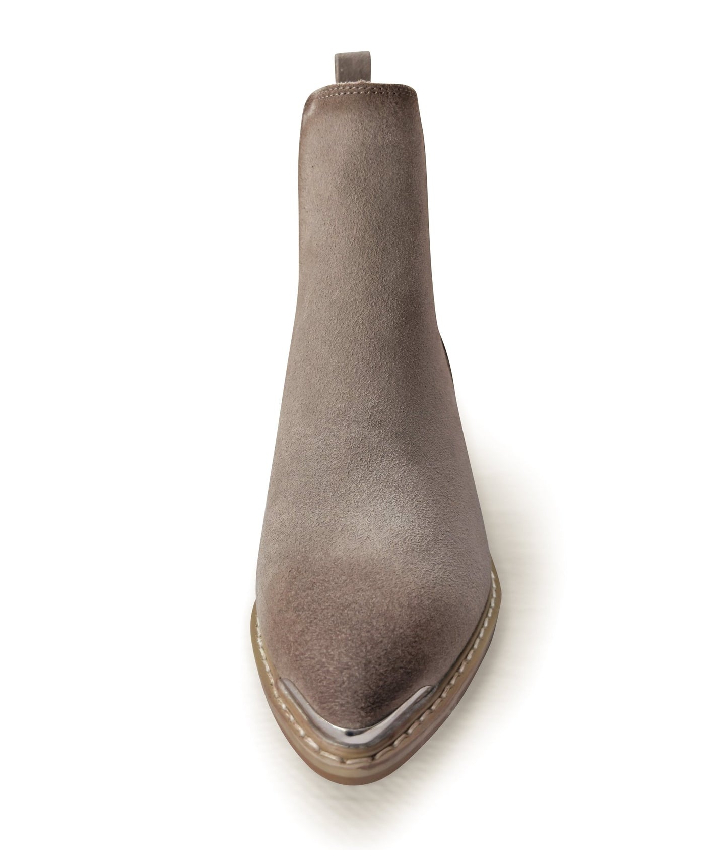 Wylie Suede Ankle Boot in Taupe - Loving God