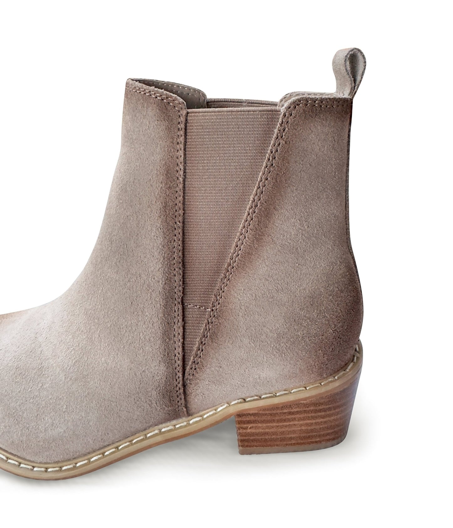 Wylie Suede Ankle Boot in Taupe - Loving God