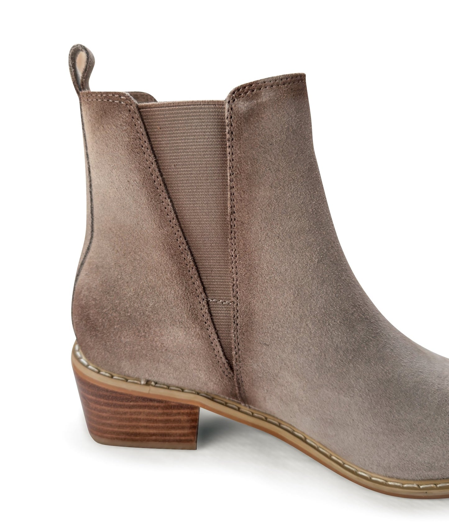 Wylie Suede Ankle Boot in Taupe - Loving God