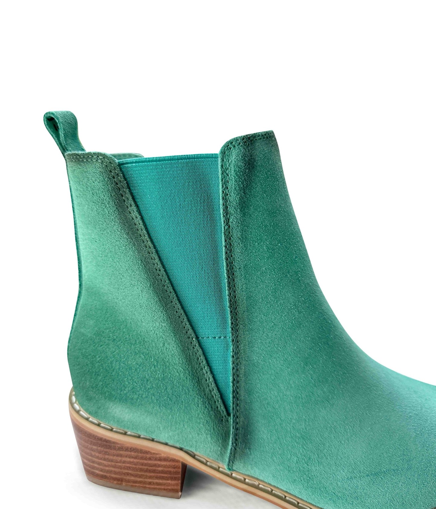 Wylie Suede Ankle Boot in Teal - Loving God
