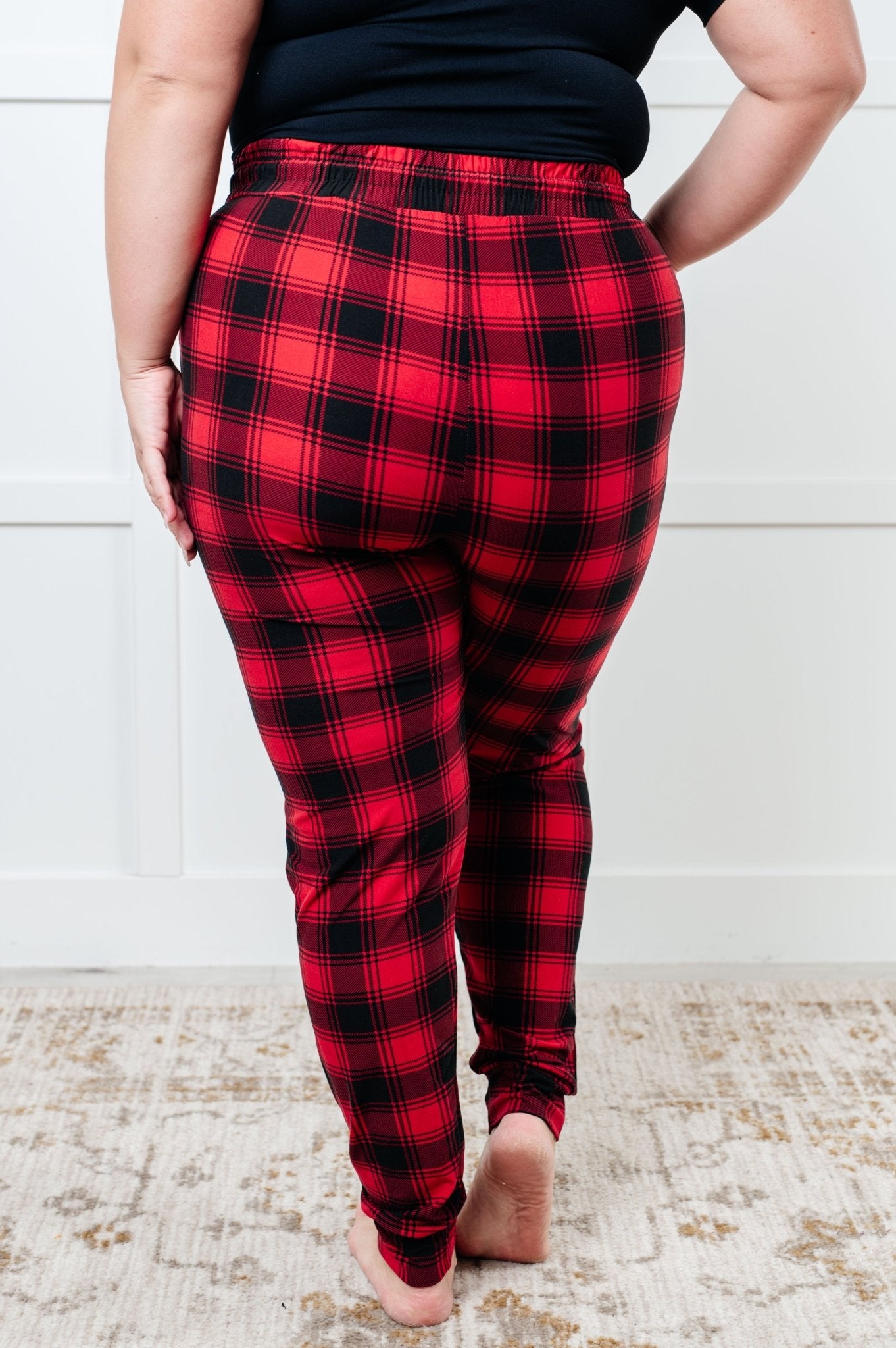 Your New Favorite Joggers in Red Plaid - Loving God