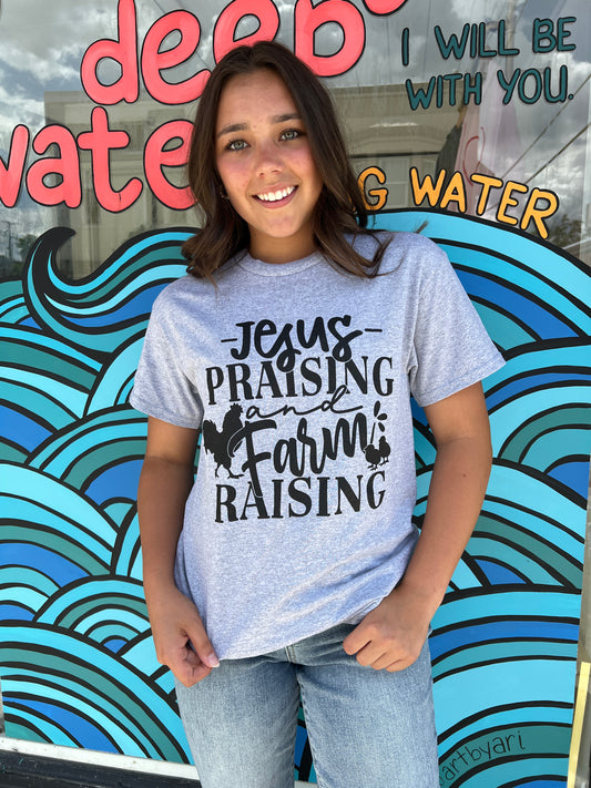Lateral Gig | Jesus Praising Farm Raising T-shirt