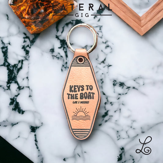 Keys to the Boat (JK I WISH) Leather Keychain