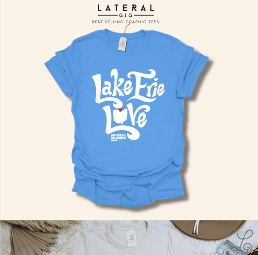 Lake Erie Love Light Blue Tee