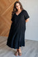 Always Learning Dolman Sleeve Dress in Black - Loving God