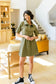 Darla Button Up Collared Dress in Olive - Loving God