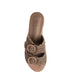 Eriwen Buckle Wedge in Taupe - Loving God