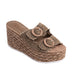 Eriwen Buckle Wedge in Taupe - Loving God