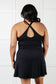 Gym and Tonic Butter Romper Dress in Black - Loving God