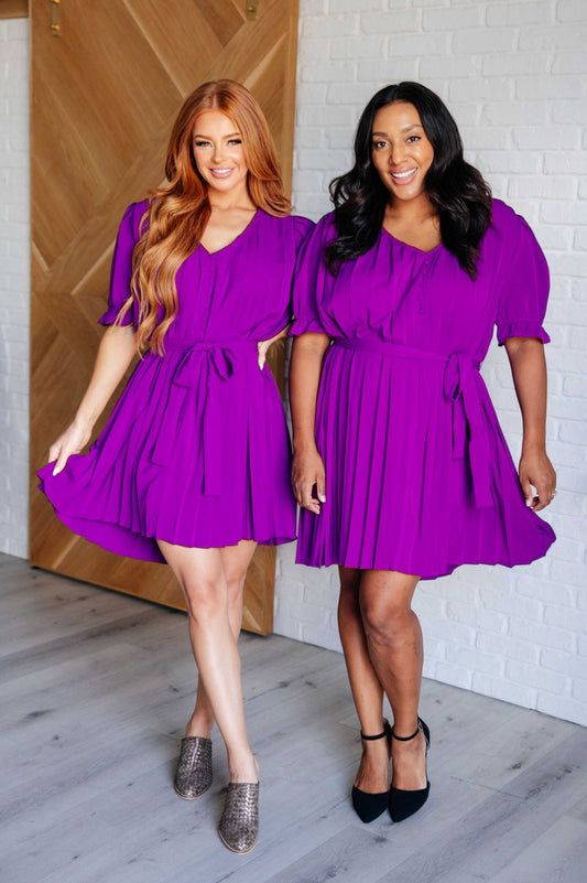 Hold And Squeeze Me Pleated Dress - Loving God