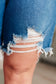 Kelsey Mid Rise Distressed Cutoff Shorts - Loving God
