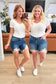 Kelsey Mid Rise Distressed Cutoff Shorts - Loving God