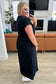 Modern Maritime Shift Maxi Dress in Black - Loving God