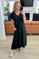 Modern Maritime Shift Maxi Dress in Black - Loving God