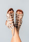 Nola Sandals in Black and White - Loving God