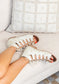 Nola Sandals in Gold - Loving God