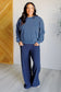 Shavasana Everyday Wide Leg Jumpsuit in Navy - Loving God