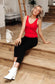 Stay Easy Tank In Cherry - Loving God