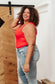 Stay Easy Tank In Cherry - Loving God
