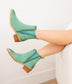 Wylie Suede Ankle Boot in Teal - Loving God